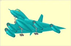 B-58 Strategic Aircraft Solid Assembly Model