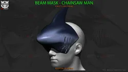 Beam Mask - ChainsawMan Cosplay 3D Print Model in Toys 430743