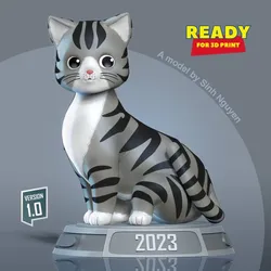 Cat 2023 3D Print Model in Animals 431464