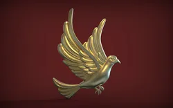Dove bas-relief 3D Print Model in Sculpture 431054