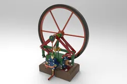 Experimental Single Cylinder Steam Engine With Two Pistons