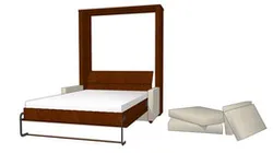Foldable Murphy bed with desk