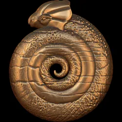 Jewelry & Accessories STL indir - Spiral Dino Pendant - Christina3d