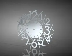 Lines & Numbers Wall Clock (Laser-cut)