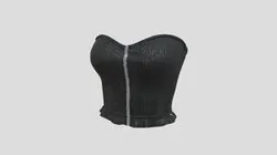 Nightshade Zipper Crop Top 3d Model