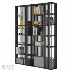 Open Metal Etagere Bookcase Industrial