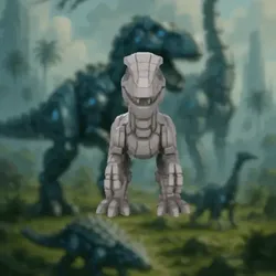 Robotic Velociraptor - One Piece 3D Model for Printing