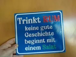 Schild "trinkt RUM" - MMU vereinfacht