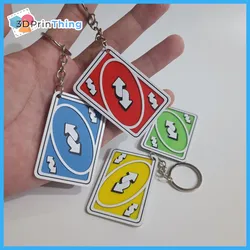 Uno reverse card keychain