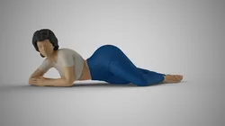 Woman Lying 3D Print Model in Woman 432129