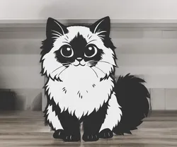 2D collection cute cats wall decoration