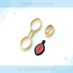American Football Ball Keychain Clay Cutter