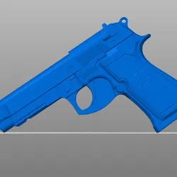 Beretta M9A1 Exact Scale High Definition 3D Scan w/ Reinforced Trigger