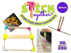 Conectores STEM para Palitos de Manualidades Stick Together 20mm - Modelo de impresión 3D gratuito
