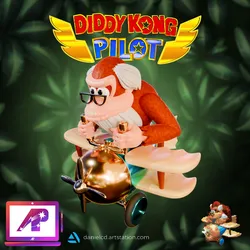 Cranky Kong from Diddy Kong Pillot colored