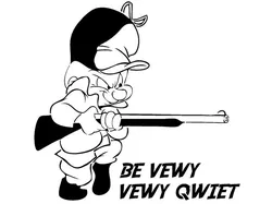 Elmer Fudd stencil 2