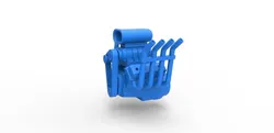 Engine V8 for Hot rod Scale 1 to 25 3D Print Model in Vehicle 409506