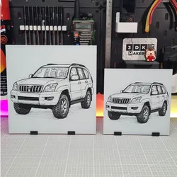 Fișiere pentru imprimante 3D | Fișier 3MF | Toyota Prado – Hueforge – 3 Colors