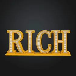 Home Decorations & Ornaments STL Descărcare - "RICH" Sign - CuriuM