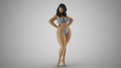 Robust Woman 3D Print Model in Woman 432611