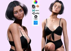 Sweet Girl Low-poly