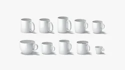 10 Ceramic Mugs Shapes - white mugs various forms and sizes