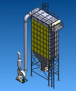 Bag filter 112 bags pulse bag filter
