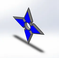 Blue LED Shuriken-Ninja Star