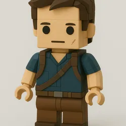 Lego Nathan Drake Minifigure - Uncharted