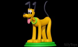 Pluto 3D Print Model in Animals 410756