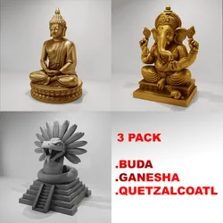 SCULPTURE KIT- BUDDHA, GENESHA, QUETZALCOATL