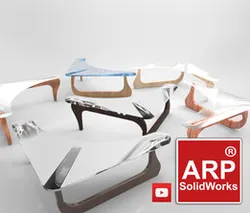 Table Rustic with glass and wood 90º degrees.