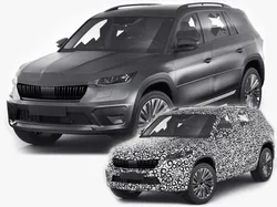 Test prototype SUV in camouflage