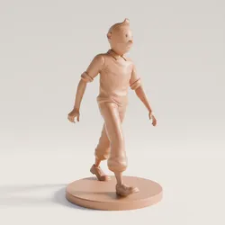 Tintin Bust 3D Print Model | Comic Character Sculpture