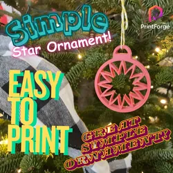 مجاني Home Decorations & Ornaments STL تنزيل - Simple Star Ornament - PrintForge Official
