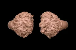 3D angry lion ring 3D Print Model in Rings 414585