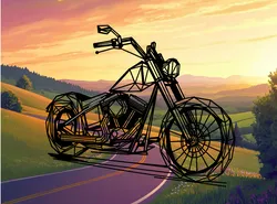Geometric Chopper motorcycle - model 1