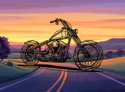 Geometric Chopper motorcycle - model 2
