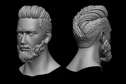 Hair 19 3D Print Model in Man 414701