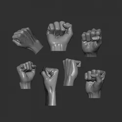 Male punch pose  3D Print Model in Man 414662
