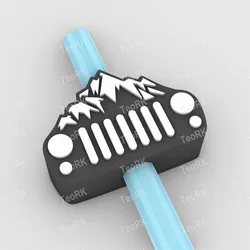 Other STL Download - Straw Topper jeep mountainsby TeoRk