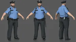 Police Officer 2 Blue Uniform