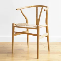 Solid wood rattan wire chair interior chair