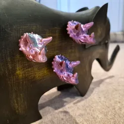 Triceratops Dinosaur Head Fridge Magnet