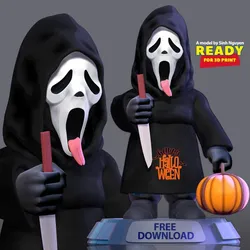 Ghostface Free 3D Print Model in Monsters & Creatures 415219