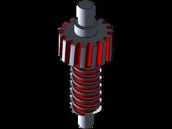 Helical Gear with External Thread