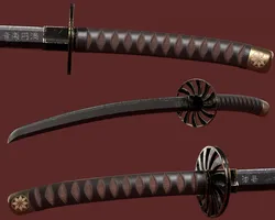 Japanese Katana Samurai Sword Katana Blade Low-poly