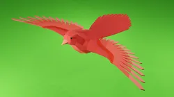 Low poly bird mesh Low-poly