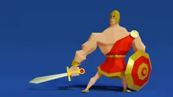 Low poly Greek Solider