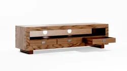 Modern walnut entertainment unit - TV unit